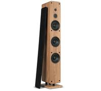 Audizio ARCO Passive Floor Standing HiFi Tower Speaker, 160W, 3x4 Woofers & 1" Tweeter, Premium Wood Cabinet, Gold Plated Terminals, Removable Front, Stereo & Home Audio Use