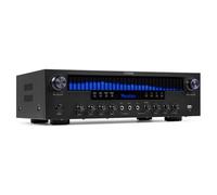 Audizio AV560EQ 5.1 Home Cinema & Karaoke Amplifier with Bluetooth, Optical/Coaxial Input, USB MP3, FM Radio, Dual Mic Echo, Subwoofer Out, Illuminated Controls - Home Theatre Hifi Amp