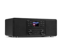 Audizio Avola All-in-One Internet Radio & CD Player, Bluetooth DAB Radio System with FM, DAB+, USB, AUX, Alarm Clock, EQ Modes, Remote Control, Stereo Speakers, Home Audio Black