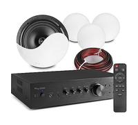 Audizio Bluetooth Ceiling Speaker System with AD220B Amplifier, 4x NCSS6 6.5" Flush Mount Speakers, Home Audio Systems for TV, Wireless Streaming, AUX/RCA/Optical Inputs, Remote Control Included