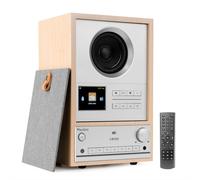 Audizio Canzo Internet DAB+ Radio Bookshelf Speaker with Bluetooth - Light Wood
