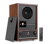 Audizio Canzo Internet DAB+ Radio Bookshelf Speaker with Bluetooth - Walnut
