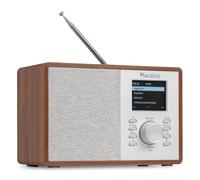 Audizio Cosa DAB Radio with Internet Radio, DAB+ and FM, Bluetooth 5.2, AUX Input, Compact Wood Finish Radio for Kitchen, Bedroom and Bedside Listening