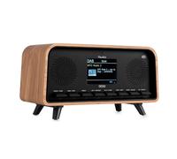 Audizio Desio Retro DAB+ Digital Radio with Bluetooth, FM, USB, 50 Presets, Stereo Speakers, Large 2.4-Inch Colour Display, Vintage Light Wood, Home Audio, Easy Controls