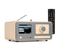 Audizio Dozza Bamboo WiFi Internet and DAB+ Radio with Bluetooth, 40W Home Audio System, DAB Radio Alarm Clock, FM Digital Radio, Internet Radio Tuner with Remote