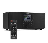 Audizio Genua DAB Digital Radio with Bluetooth, Powerful 50W Stereo Speakers, DAB+, FM & USB Playback, Dual Alarm, Sleep Timer, Remote Control & Colour Display-Mains Powered, Compact Black Design