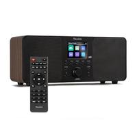 Audizio Genua DAB Radio with Bluetooth, 50W Stereo Speakers, FM Digital Radio, 30 Preset Stations, DAB+, Dual Alarm Clock, Remote Control, USB MP3 Playback, Wood Finish