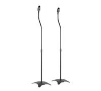 Audizio HTS10 Universal Surround Sound Speaker Stands Pair, Adjustable | Durable slim metal mounts, home theatre rear speakers, black
