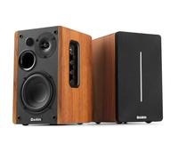 Audizio KS01B Active Bluetooth Bookshelf Speakers, 120W, HiFi, Wood | Optical & RCA inputs, USB playback, wireless remote, bass/treble