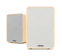 Audizio KS10 Active Bookshelf Speakers, Bluetooth Bookshelf Speaker Pair with HDMI ARC, Optical, USB and RCA, 120W Powered HiFi TV Speakers, Light Wood