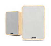 Audizio KS10 Active Bookshelf Speakers with Bluetooth, HDMI, Optical - LightWood