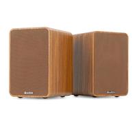 Audizio KS10 Active Bookshelf Speakers with HDMI ARC, Bluetooth, USB and RCA, Powered HiFi Bookshelf Speaker Pair for TV, Music and Gaming, 120W Max, Wood Finish