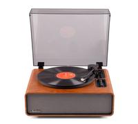 Audizio Laredo Premium Record Player with Speaker System & Bluetooth - Dark Wood
