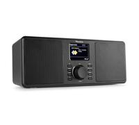 Audizio Monza DAB Digital Radio With Bluetooth, Stereo Sound DSP Speakers, DAB+, FM Radio, Dual Alarm Clock, 2.4" Colour LCD Display, Headphone Port - Black