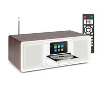 Audizio Palmi DAB+ Radio with FM Radio, CD Player and Bluetooth, All-in-One Music System, USB Playback, 60W Stereo Speakers, Remote Control, White