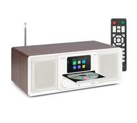 Audizio Palmi DAB+ Radio with FM Radio, CD Player and Bluetooth, All-in-One Music System, USB Playback, 60W Stereo Speakers, Remote Control, White