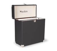 Audizio RC32 Vinyl Record Storage Case, Holds 30-35 LPs, Black
