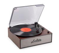 Audizio Reno Retro Record Player with Built-in Speakers and Bluetooth - Wood