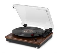 Audizio RP112D Dark Wood 3-Speed Vinyl Record Player with Bluetooth Output, Built In Speaker, RCA Connection, Connects to External Bluetooth Speaker