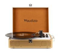 Audizio RP119 Briefcase Vinyl Player with Bluetooth In/Out - Gold | 3-Speed Turntable, Built-In Speakers, RCA Output | Portable Bluetooth Record Player, Elegant Design