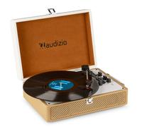Audizio RP119 Bluetooth Record Player - Vintage Gold Briefcase Design