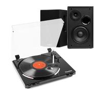 Audizio RP310 Home Vinyl Record Player System with Active Bluetooth Bookshelf Speakers, Auto Return, USB MP3 Recording, Stereo Line Output, Audio Technica Cartridge, 33/45 RPM, Complete Turntable Kit