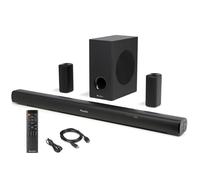 Audizio SB100 5.1 Surround Sound System for TV, Home Theatre System with Soundbar, Wired Subwoofer and Rear Speakers, HDMI ARC, Optical, Bluetooth, USB, 160W