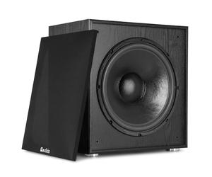 Audizio SHFS15B 15-Inch Active HiFi Subwoofer, 500W Class-D Amp, Adjustable Crossover, Home Audio Bass Reflex, Front Firing, RCA In, Phase Control, Black