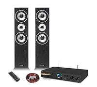 Audizio Tower Stereo System with SHFT60B Floor Standing HiFi Speakers, DAB+ & Internet Radio, CD Player, Spotify Connect, Bluetooth Wireless Audio Streaming, Home Tower Music System