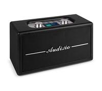 Audizio Tune60 Portable Retro DAB+ Radio with Bluetooth 5.0, USB, Black | MicroSD playback, FM radio, stereo speaker, alarm clock, home audio