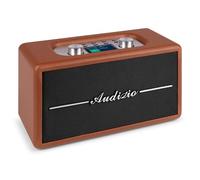 Audizio Tune60 Retro DAB+ Radio with Bluetooth Speaker, FM Digital Radio, USB & MicroSD Playback, LCD Display, Alarm Clock, Brown