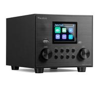 Audizio Vieste DAB Digital Radio with Bluetooth Speaker, DAB+, Built-In Subwoofer (60W), FM, USB MP3, Aux Input, Dual Alarm Clock Radio, Remote Control, Modern Compact Design - Black