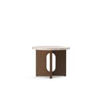 Audo Copenhagen Androgyne side table Ø50 cm dark-stained oak Kunis Breccia table top