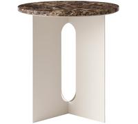 Audo Copenhagen - Androgyne Side Table, Ivory / Emperador Marble - Emperador