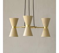 Audo Copenhagen - Collector Chandelier 3, Creme/Polished Brass - Creme
