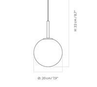 Audo Copenhagen Audo LED hanging light TR Bulb, 1 light, brass/white, opal glass