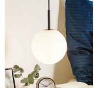Audo Copenhagen Audo LED hanging light TR Bulb, black/opal matt, glass, E27