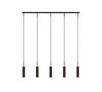 Audo Copenhagen Audo Tubulaire Rail pendant light, 5-bulb, bronze-coloured, aluminium
