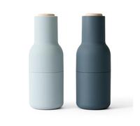Audo Copenhagen Bottle Grinder spice mill 2-pack blues (beech-wood lid)