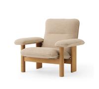 Audo Copenhagen Brasilia armchair Oiled oak-Bouclé 02 beige