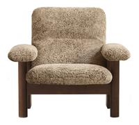 Audo Copenhagen - Brasilia Armchair, Walnut / Sheepskin Sahara - Sahara