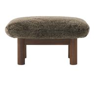 Audo Copenhagen - Brasilia Ottoman Walnut, Sheepskin Root - Root