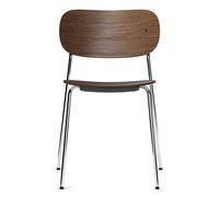 Audo Copenhagen Co chair chromed legs dark-stained oak