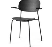 Audo Copenhagen - Co Dining Chair Black Steel w. Armrest - Black Oak
