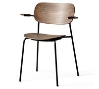 Audo Copenhagen - Co Dining Chair Black Steel w. Armrest - Dark Stained Oak
