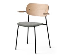 Audo Copenhagen - Co Dining Chair Black Steel w. Armrest, Hallingdal 130/Natural Oak - Black