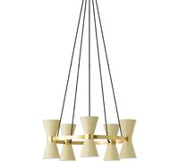 Audo Copenhagen - Collector Chandelier 5, Creme/Polished Brass - Creme