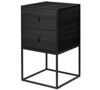 Audo Frame 35 Side Table With 2 Drawers Black Ash Wood