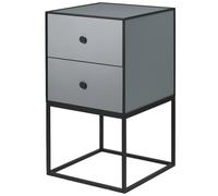 Audo Copenhagen - Frame 35 Side Table With 2 Drawers, Dark Grey - Dark Grey