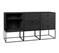 Audo Frame 49 Trio Chest of Drawers Black Ash